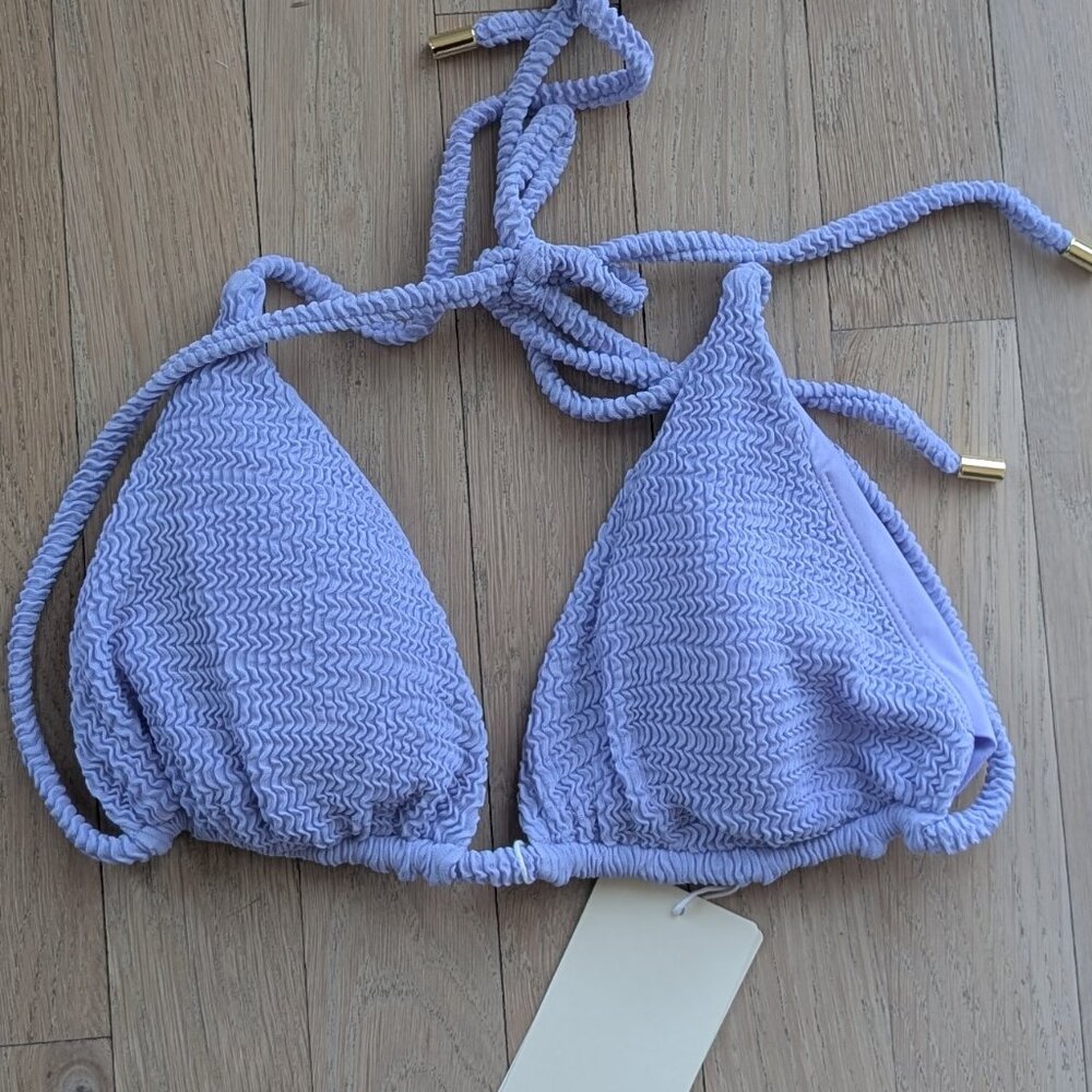 NWT Monday Swimwear Palma Top Wisteria Crinkle VV SOLD OUT ONLINE